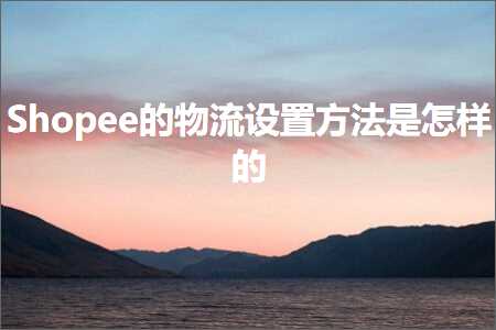 跨境电商知识:Shopee的物流设置方法是怎样的